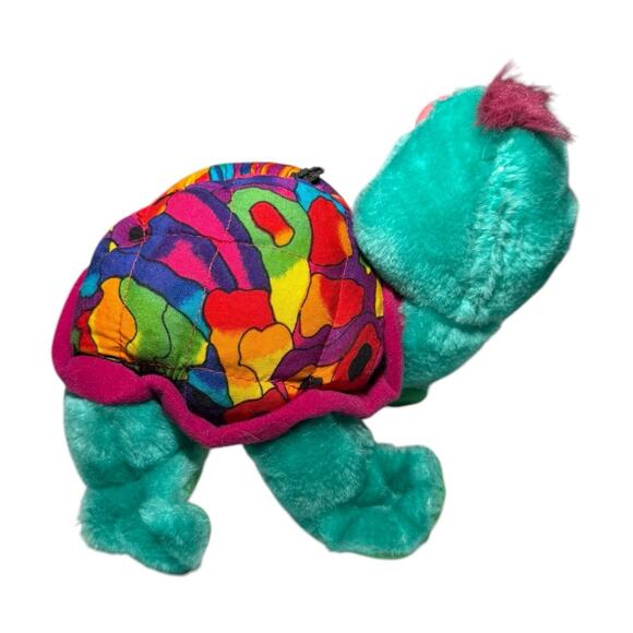Vintage 1994 Turtle Plush ACE Doll Stuffed Animal Funky Psychedelic Carnival Toy - Picture 5 of 9